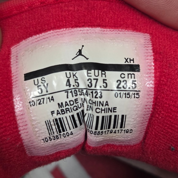 Jordan 1 Mid Hare GS 5Y White Grey Red 719554-123 Bugs Bunny Basketball Shoes - Picture 5 of 16